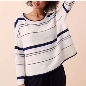 Lou & Grey | Blue & White Sweater